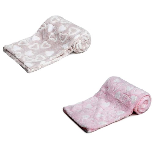 Coral hearts baby wrap - hearts,