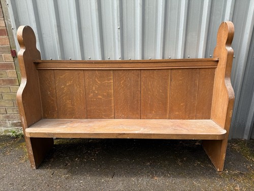 Antique oak church pew - church, 170cm