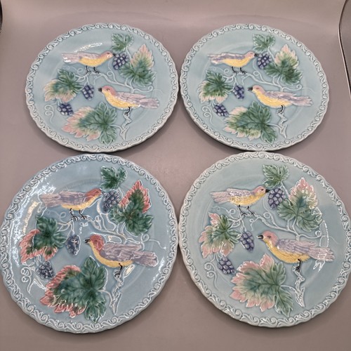 Antique german majolica bird - german,