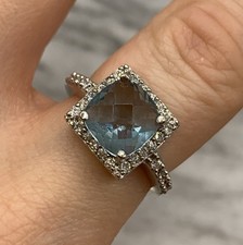 925 Sterling Silver Blue Topaz