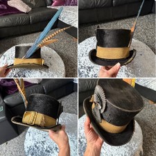 Antique Lincoln Bennett & Co Top Hat. Halloween, Victorian, Steampunk, Goth.