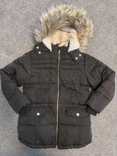 Next Girls Black Winter Coat