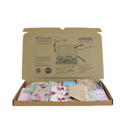 Floral fabric scrap - floral, pack