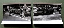 American Chevrolet 8 Door Limo Limousine Photographs Two Vintage B&W Real c1965
