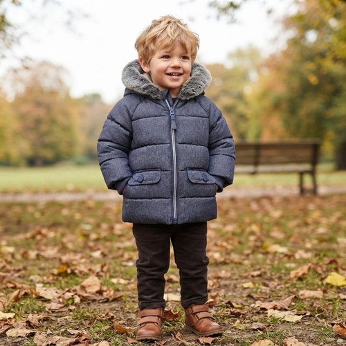 Boys blue winter coat - boys, jacket