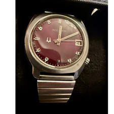 Bulova Accutron Burgundy Dial