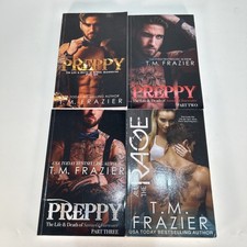 T.M. Frazier Preppy Parts 1-3 & All the Rage Paperback Book Bundle Used
