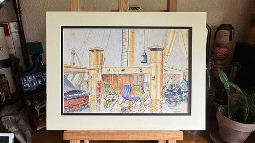 Vintage maritime watercolour - vintage,