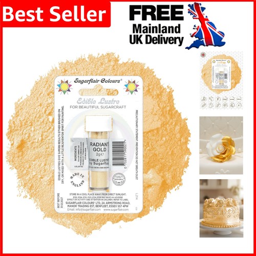 Sugarflair radiant gold edible - sugarflair,