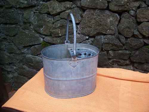 Old galvanized metal - old, mop