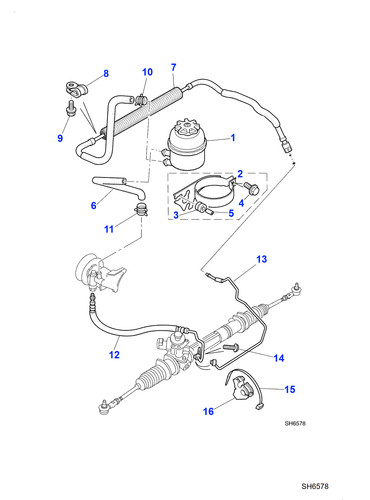 Jaguar hose clamp xk8 - clamp, 4.0