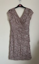 Scarlett Nite 6 Pink Bodycon Lacy Knee Length Sequin Dress 