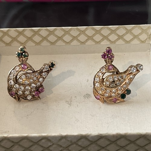 Antique ruby emerald cz - antique, &