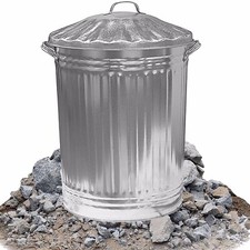 Galvanised metal bin garden - metal,