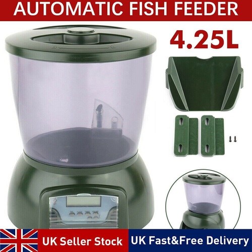 Automatic pond fish feeder - fish,