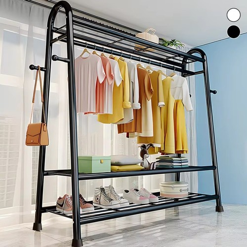 Heavy duty clothes rail load - clothes,