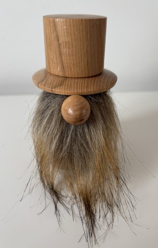 Charming wooden gonk ornament - wooden,