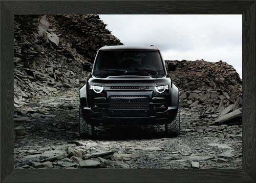 Black land rover defender - land,