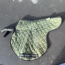 Cottage Craft Pony Size Saddle Cloth Numnah Pad Green Black Edging