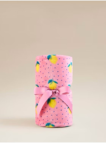 Pink fleece throw blanket - fleece,