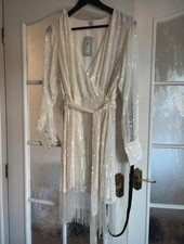 Brand New Cream Sequin Wrap