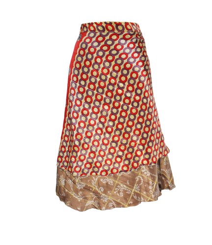 Knee length sari - length, silk