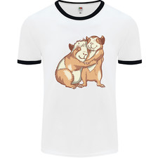 Guinea Pigs Hugging Mens Ringer T-Shirt