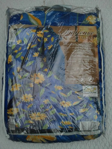 Blue yellow floral single - blue/yellow,