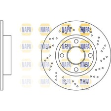2x Brake Discs Solid Drilled