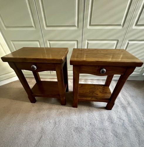 Oak bedside table lamp - oak,