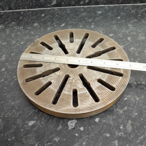 Lathe faceplate with 3 4 - 9",