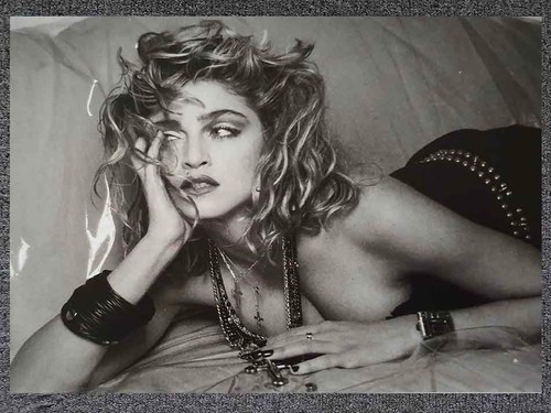 Madonna black white photo - &,
