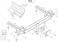 Towtrust Fixed Flange Towbar For Vauxhall/Opel Astra Hatch 2009 To 2015