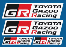4X COMPATIBLE WITH TOYOTA GAZOO GR CAR RACING MOTORSPORT DECAL VINYL STICKERS