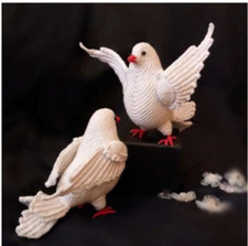 Crochet Pattern copy lifelike white pigeon  romantic dove amigurumi figure 401