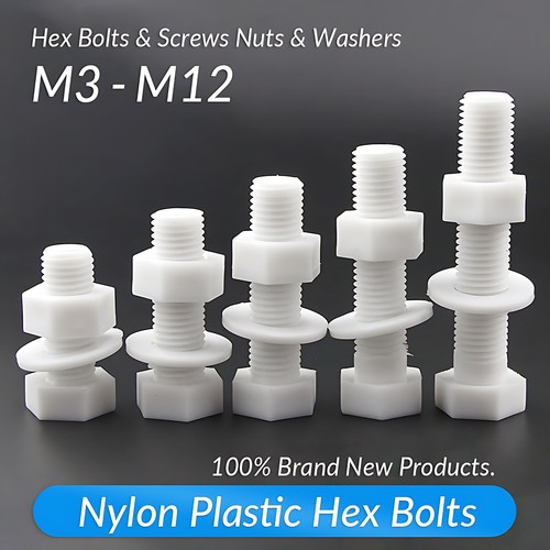 Metric nylon plastic - plastic, bolts