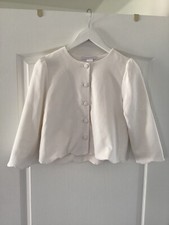 Mademoiselle R Ladies Ivory Cropped Occasion Jacket Wedding Size 6 
