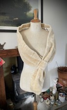 Kaliko faux fur ivory shoulder shrug wrap for wedding  ball. Medium Size.
