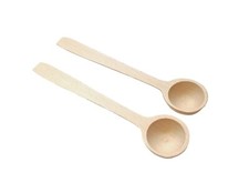 Wooden spoon for sugar salt spices coffee small little mini scoop - 2 each