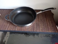 LARGE DEEP TWIN HANDLED FRYING PAN WITH THICK STEEL BASE