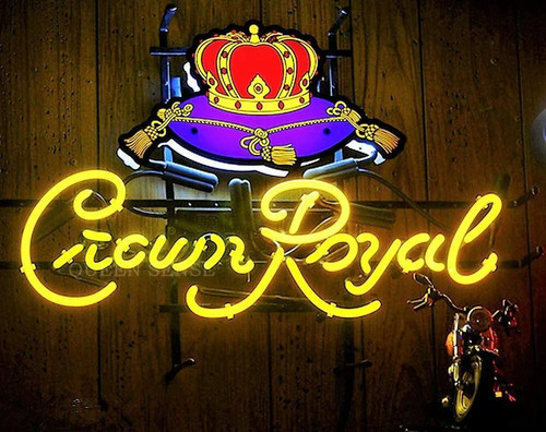 Crown royal whiskey logo - whiskey, neon