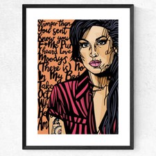 Amy Winehouse print, Frank album titles, Artwork, music print in 3 sizes