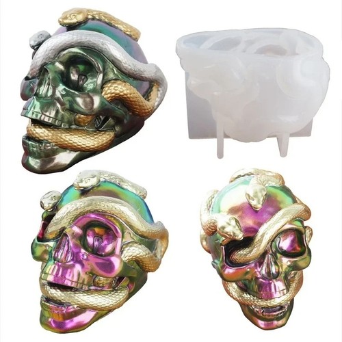 Skull snake head silicone - skull, mold