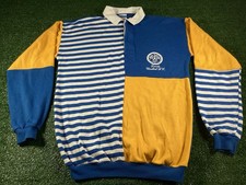 Leeds United FC Vintage Sweatshirt Rugby Style Jumper - JSW - Size L - Retro