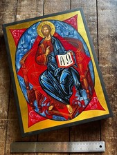 Hand-Painted, Religious Art, Jesus Chrsit in Glory Icon, 29x40cm