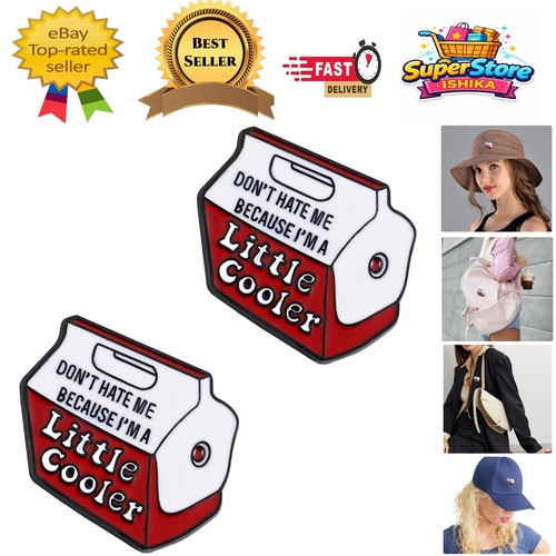 Charming red enamel pin with - red,