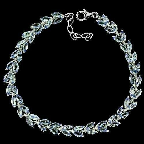 Silver bracelet tanzanite blue - silver,