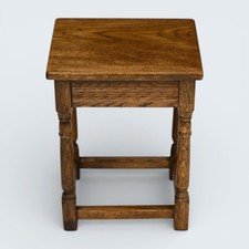Vintage Side Table Solid Oak