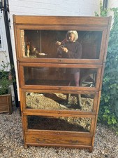 Stacking Glazed Bookcase in the style of Globe Wernicke. Mid-Century. Oak