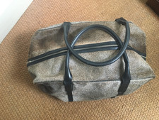 Large Weekend Leather and Hide Bag with Leather Handles and Zip Closure - Used